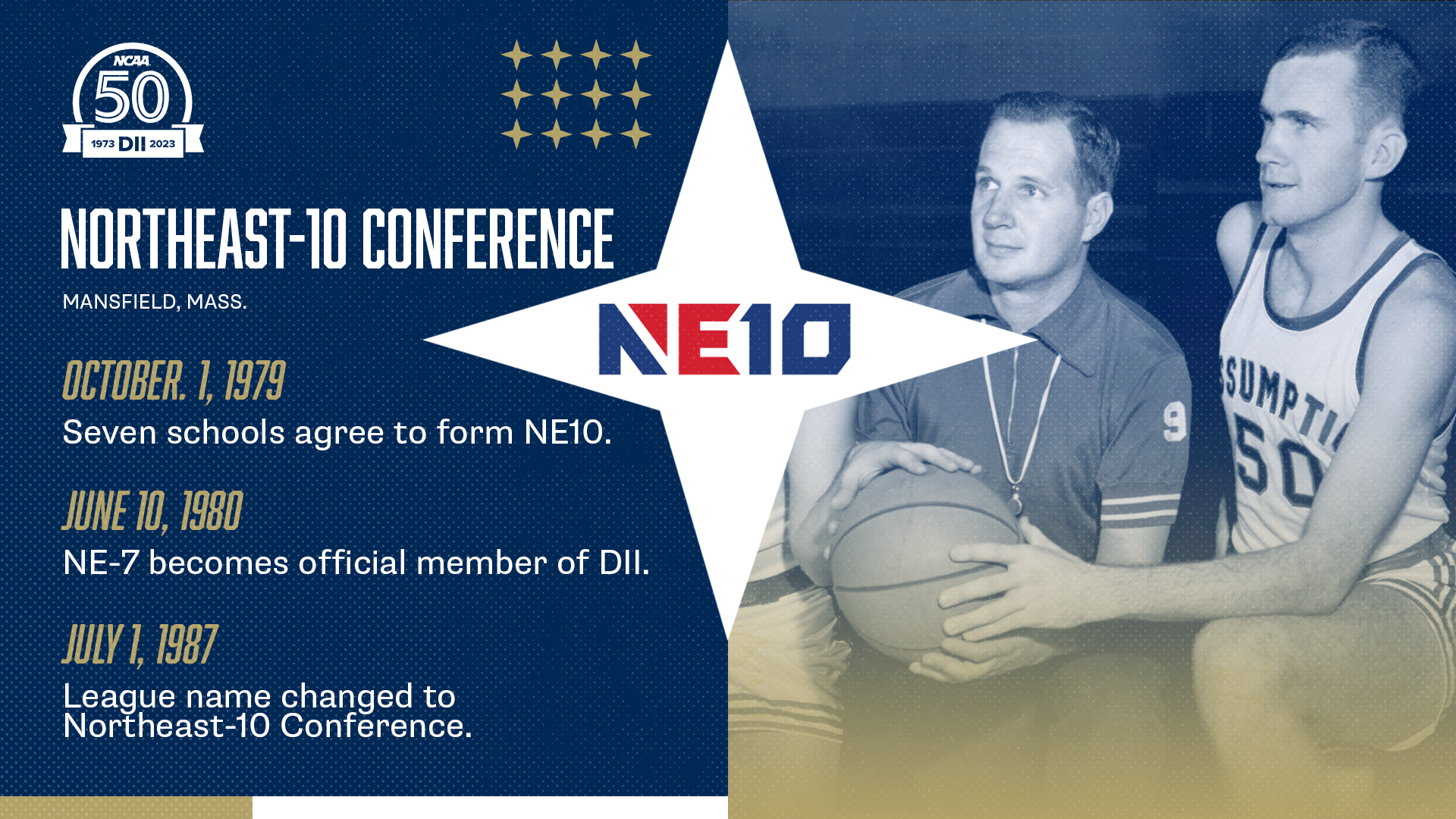 NE10 About Us - 50th Anniversary of Division II