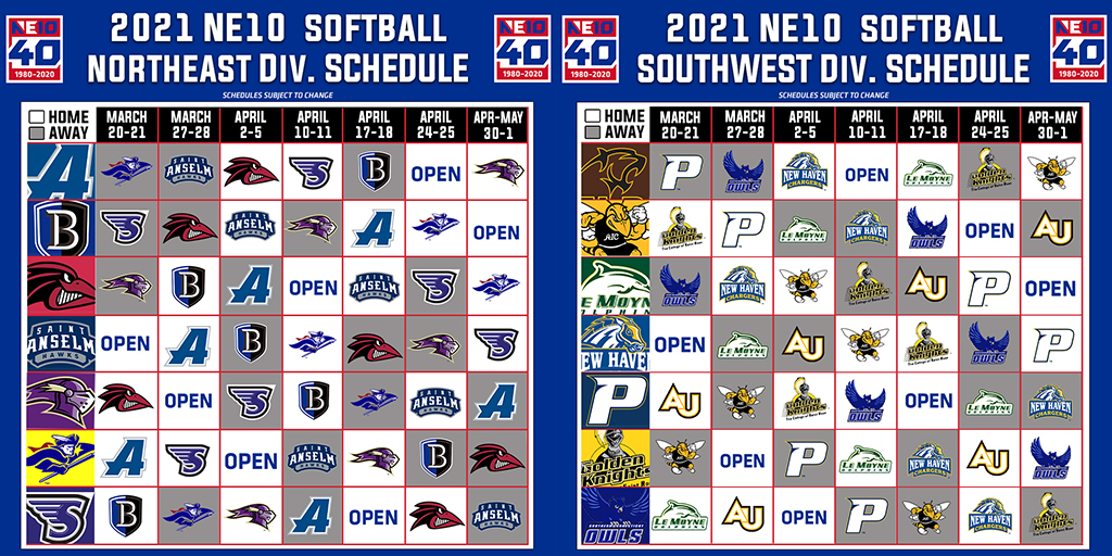 Softball Schedule Graphic