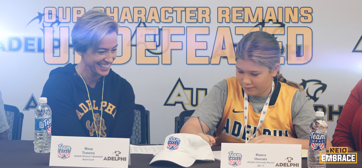 Embrace The Impact: Adelphi Women's Basketball Signs Bianca from Team IMPACT