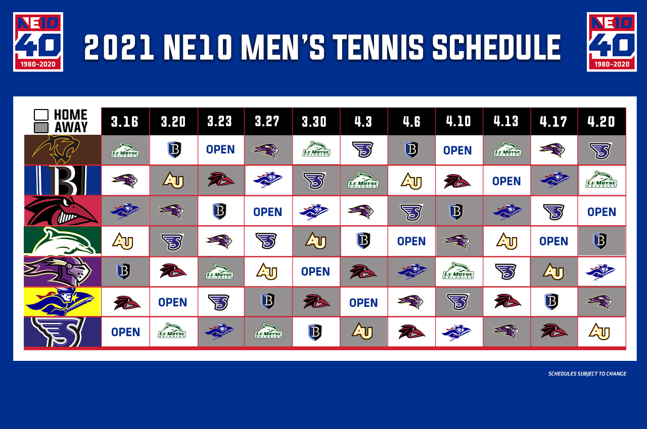 Men's Tennis Schedule