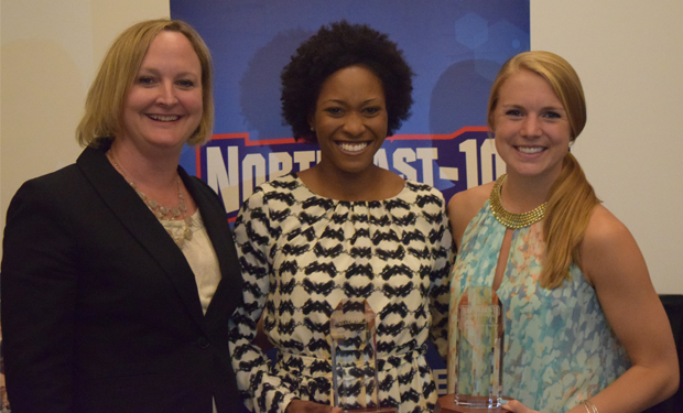 New Haven’s Ivy Watts and Bentley’s Gina Lirange Share Northeast-10 Woman of the Year Honors