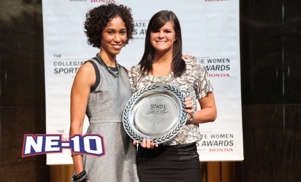 UMass Lowell's Macy Accepts Honda Sports Award for Division II Athlete of the Year