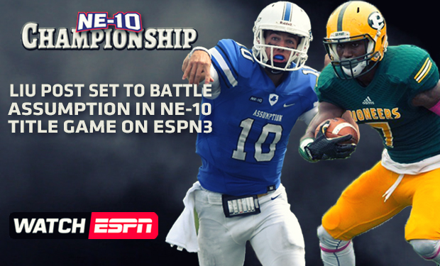 NE-10 Football Title Game Between LIU Post and Assumpion to Air on ESPN3