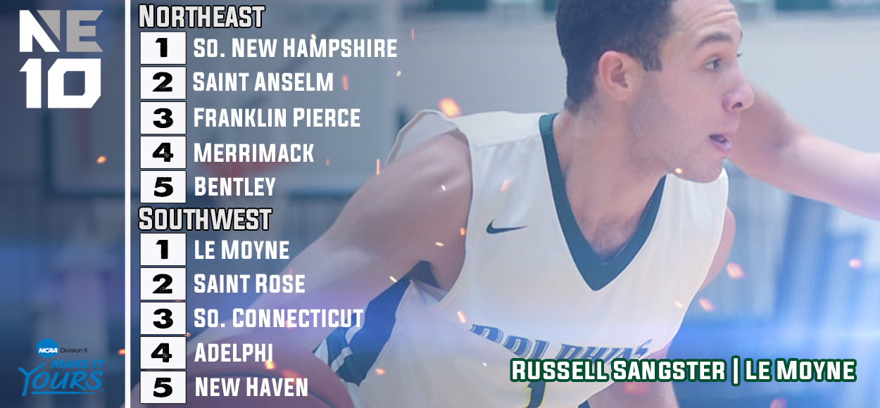 Le Moyne and Southern New Hampshire Earn #1 Seeds for NE10 Men's Basketball Championship