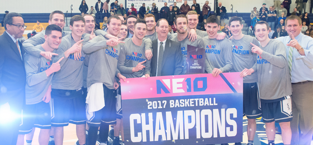 Saint Anselm Soars to 2017 NE10 Men's Basketball Title in Front of Capacity Crowd, Television Audience
