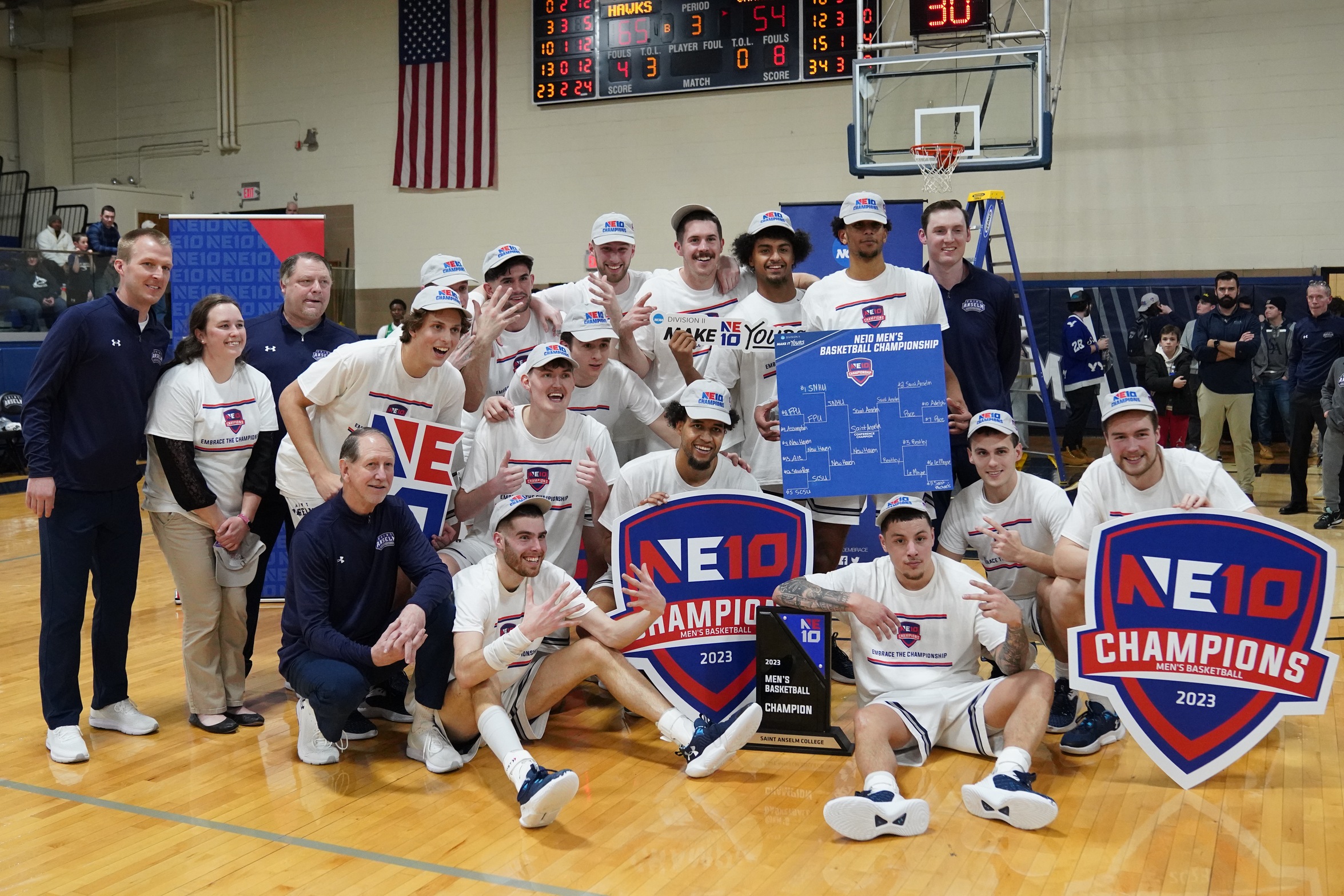 Saint Anselm Takes NE10 Men's Basketball Title