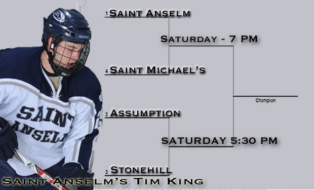 Defending Champion Saint Anselm Earns Top Seed for Upcoming Northeast-10 Hockey Championships