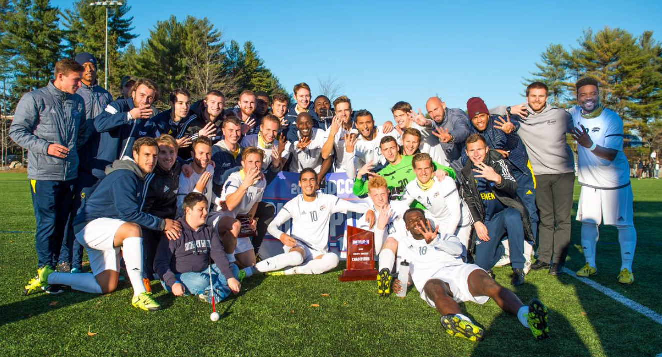 FOUR-PEAT! Southern New Hampshire Slips Past Adelphi, 1-0, in NE-10 Men's Soccer Title Game
