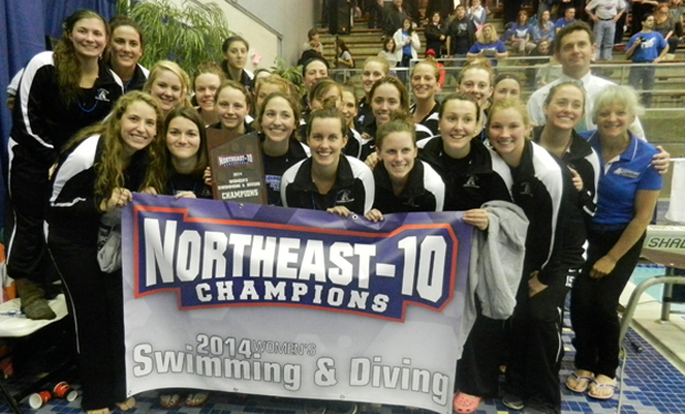 Assumption Women, Southern Connecticut Men Win 2014 Northeast-10 Swimming & Diving Championships