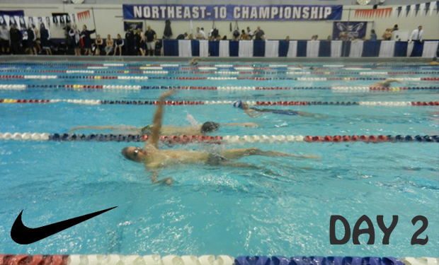 Assumption Women, Southern Connecticut Men Leaders After Day Two of Northeast-10 Swimming & Diving Championships