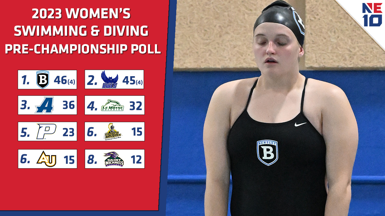 Bentley Selected First in NE10 Women's Swimming & Diving Pre-Championship Poll