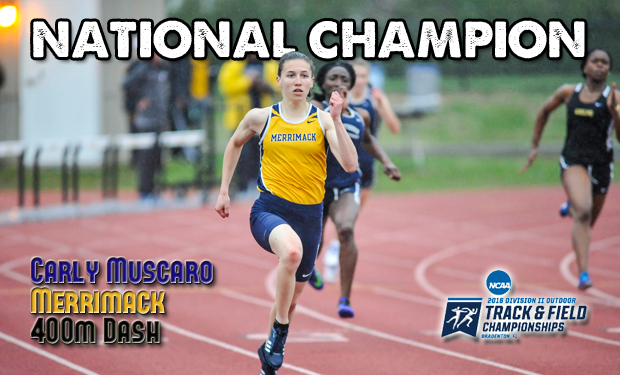 CHAMPION AGAIN! Merrimack's Muscaro Defends 400-Meter Title at Outdoor Championships