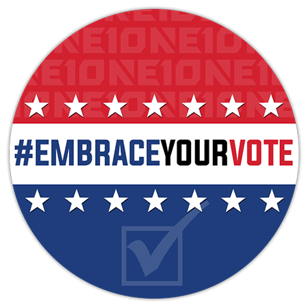 Embrace your vote logo